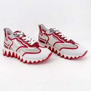 Christian Louboutin Sharkina White Red Mesh Sneakers Size 41 US 11 Women's 46